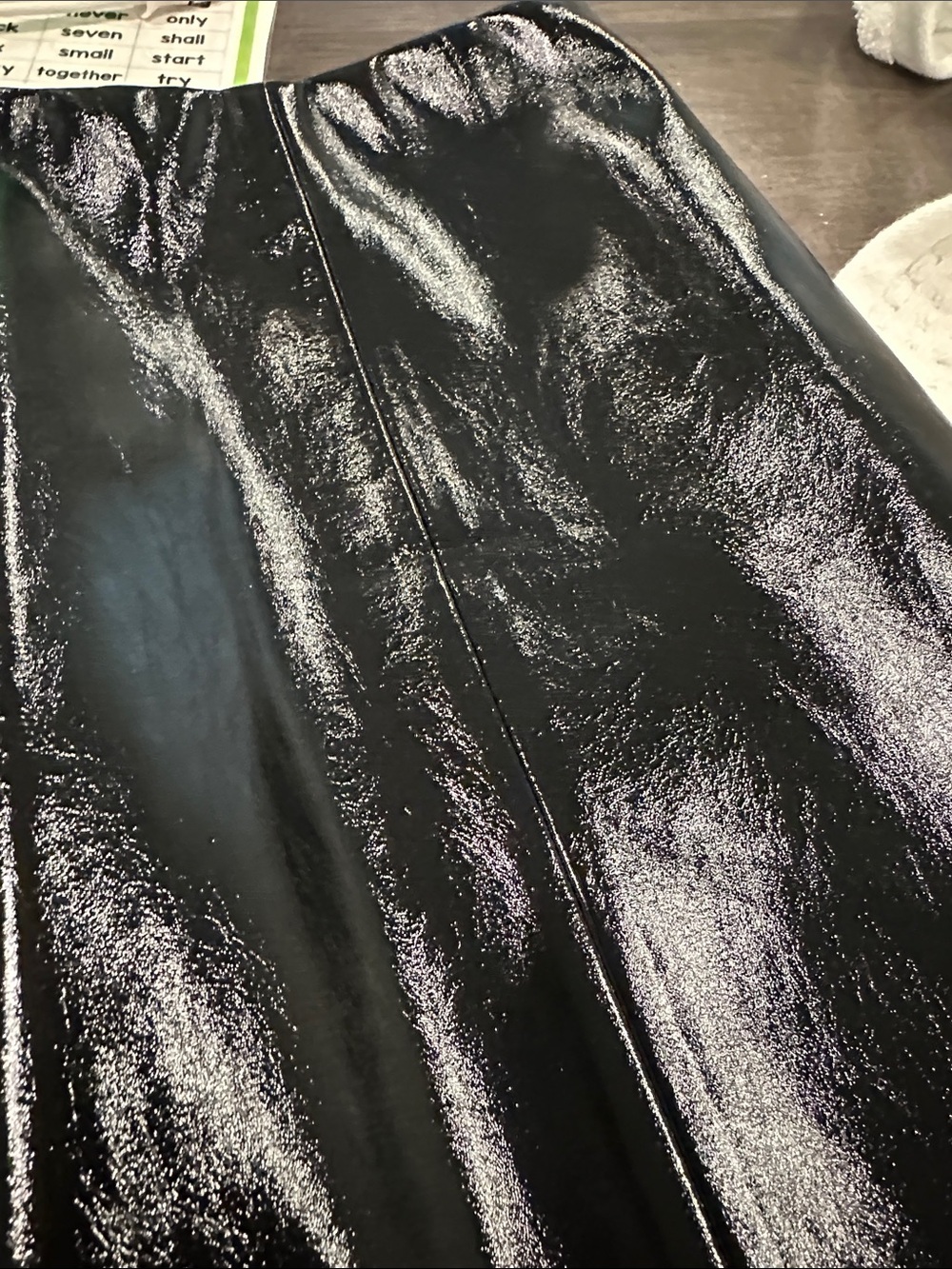 Ronny Kobo Knox Black Glossy Faux-Leather Mini Skirt. Size S. NWT - Picture 7 of 8